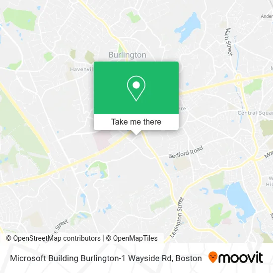 Microsoft Building Burlington-1 Wayside Rd map