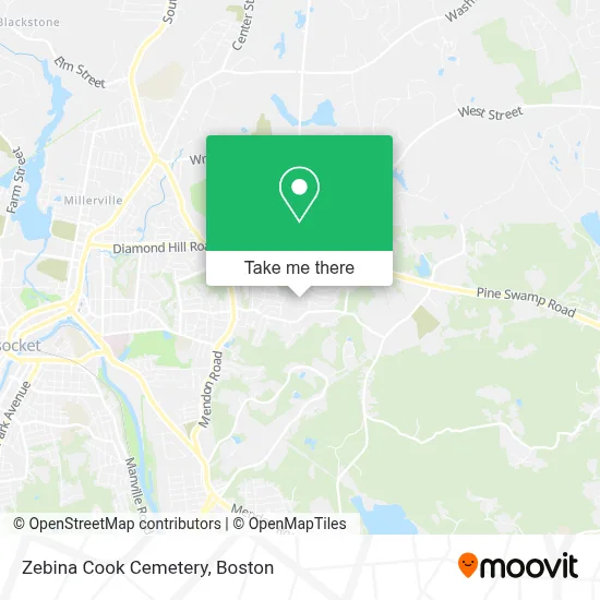 Zebina Cook Cemetery map
