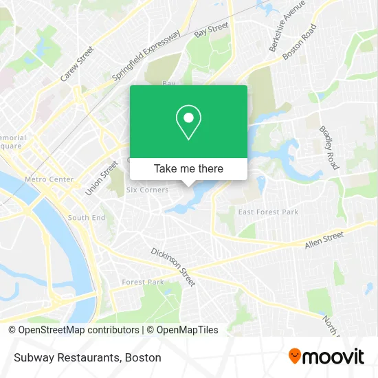 Subway Restaurants map