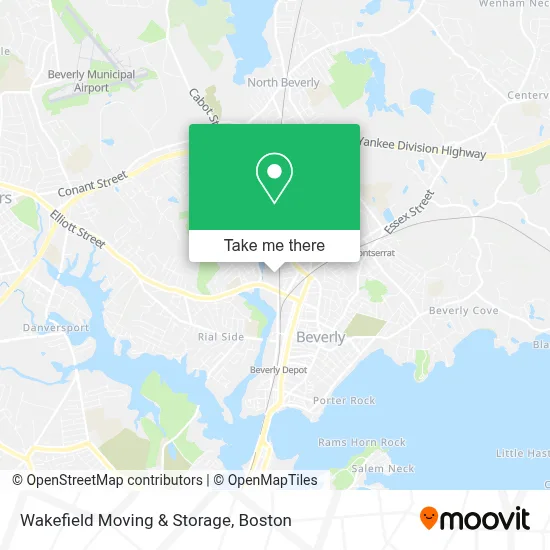 Wakefield Moving & Storage map