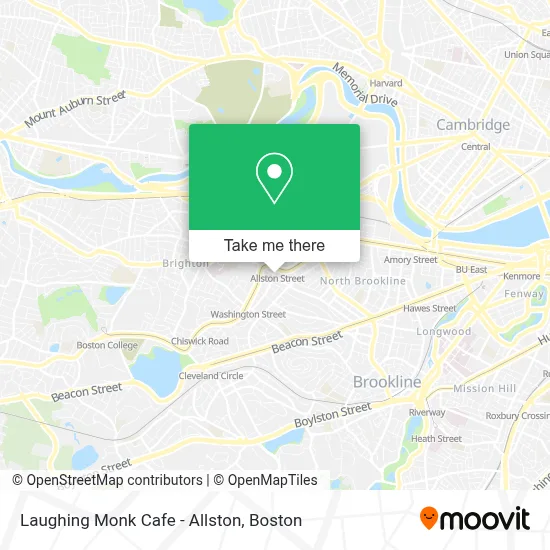 Laughing Monk Cafe - Allston map