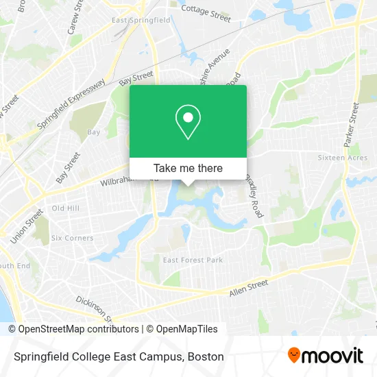 Springfield College East Campus map
