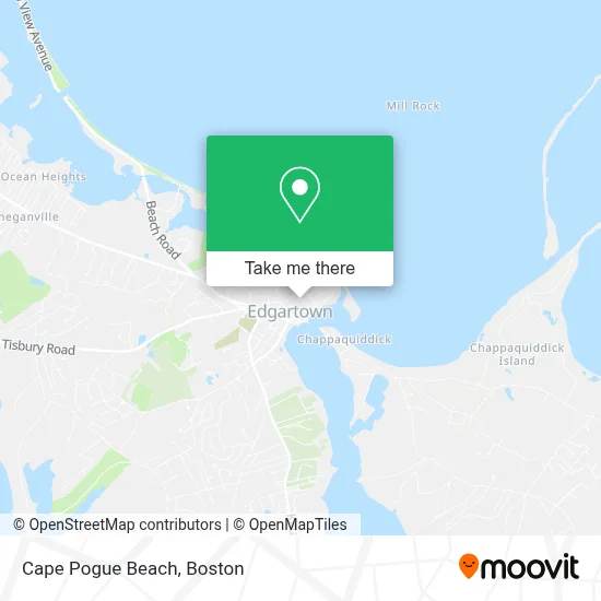 Cape Pogue Beach map
