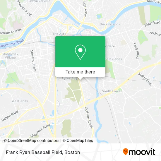 Frank Ryan Baseball Field map