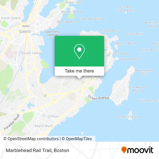 Marblehead Rail Trail map