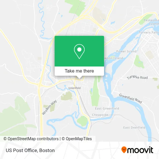 Us Post Office map