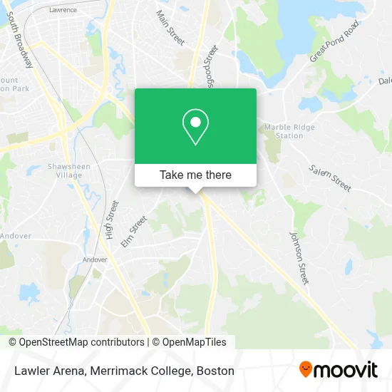 Lawler Arena, Merrimack College map