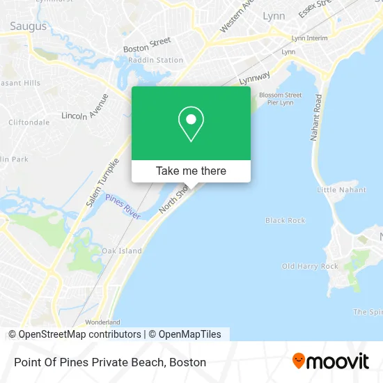 Point Of Pines Private Beach map
