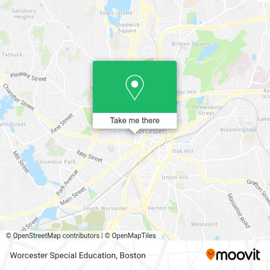 Worcester Special Education map