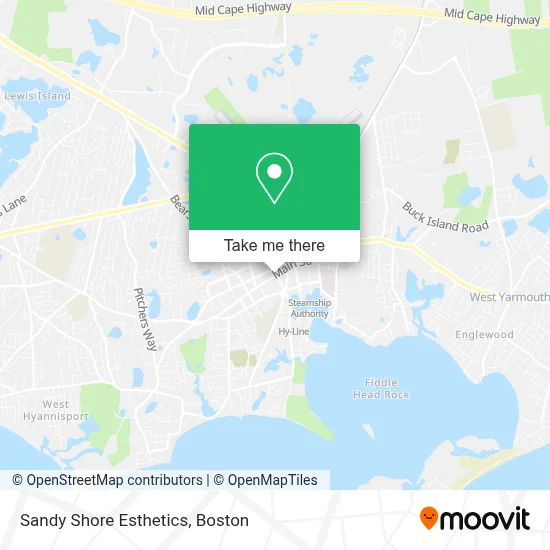 Sandy Shore Esthetics map