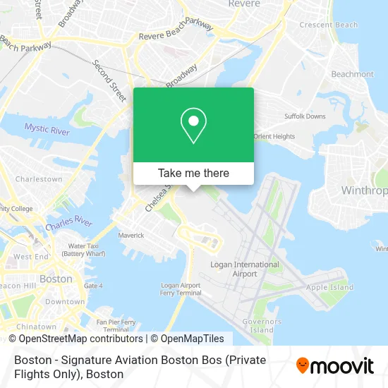 Boston - Signature Aviation Boston Bos (Private Flights Only) map