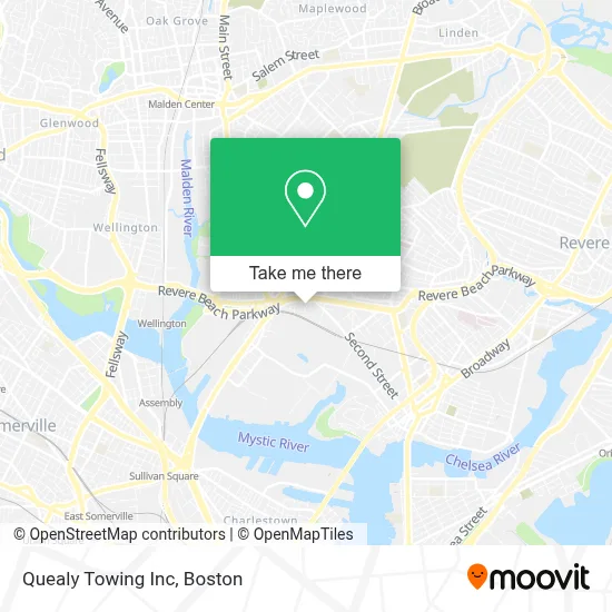 Quealy Towing Inc map