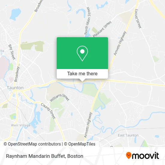 Raynham Mandarin Buffet map