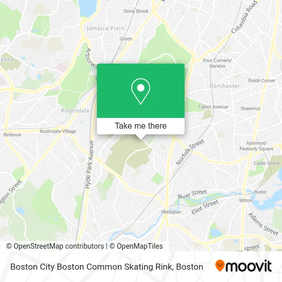 Boston City Boston Common Skating Rink map