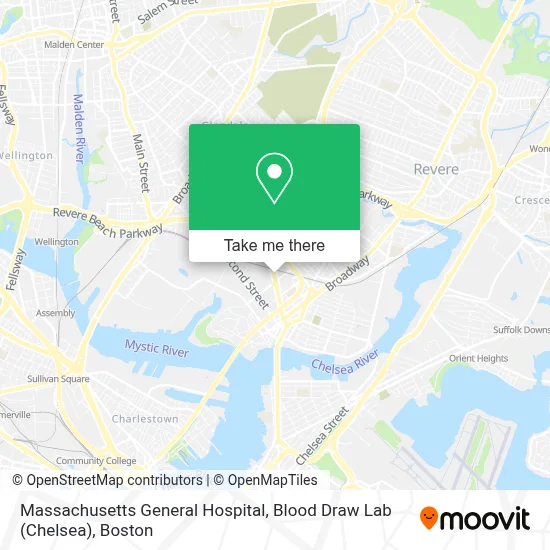 Massachusetts General Hospital, Blood Draw Lab (Chelsea) map