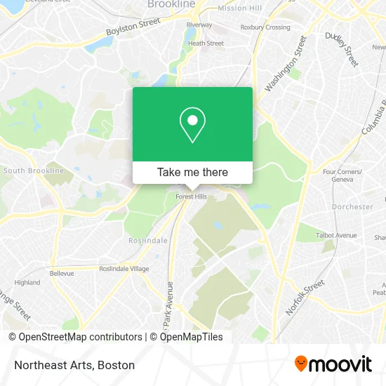Northeast Arts map