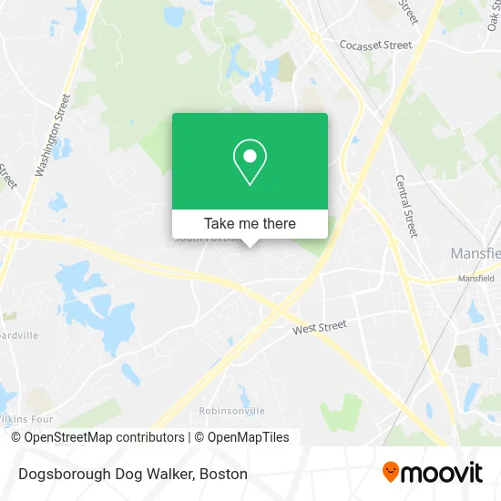 Dogsborough Dog Walker map