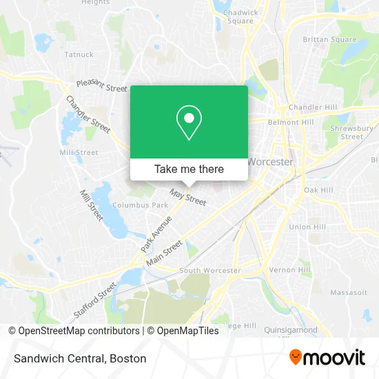 Sandwich Central map