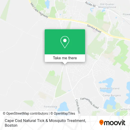 Cape Cod Natural Tick & Mosquito Treatment map