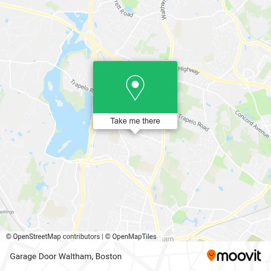 Garage Door Waltham map