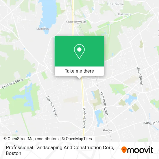 Professional Landscaping And Construction Corp map