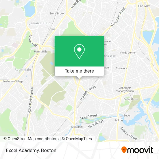 Excel Academy map