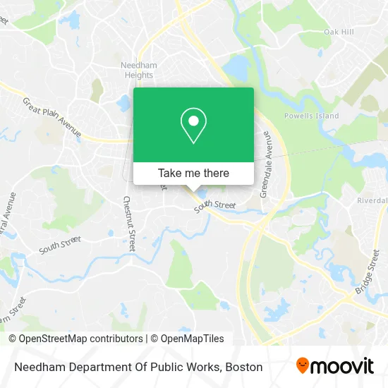 Needham Department Of Public Works map