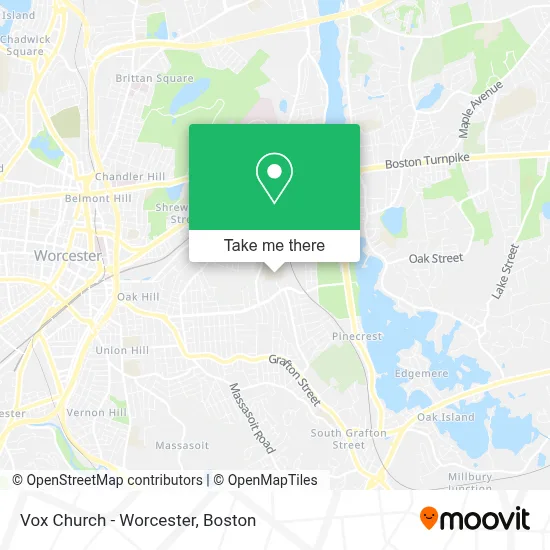 Vox Church - Worcester map