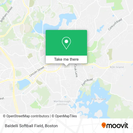 Baldelli Softball Field map