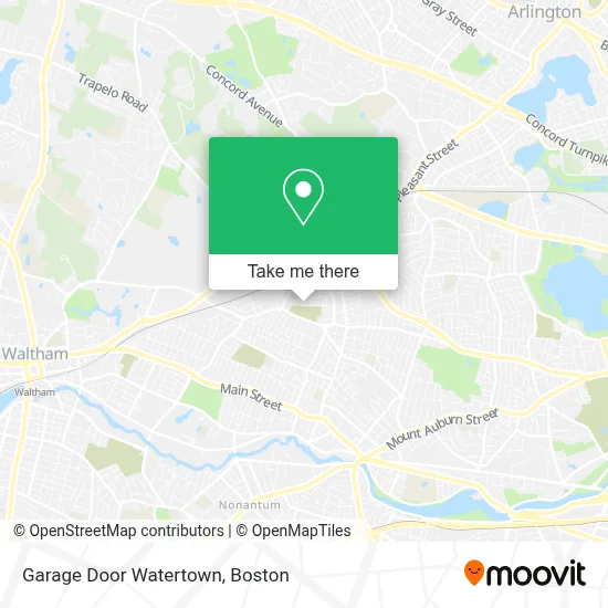Garage Door Watertown map