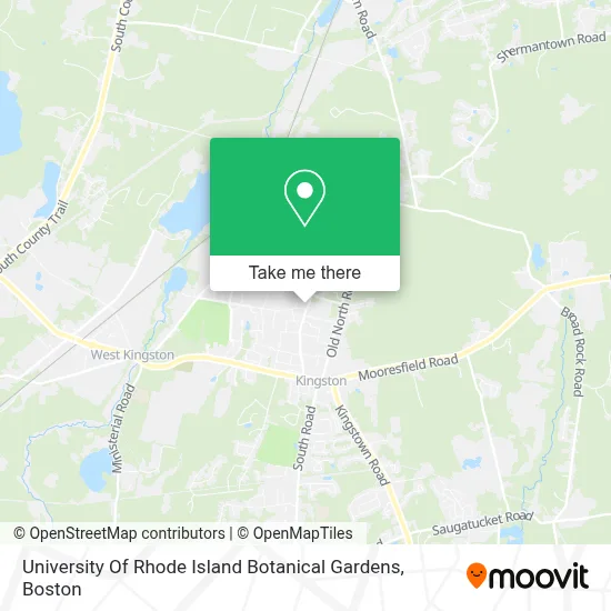 University Of Rhode Island Botanical Gardens map