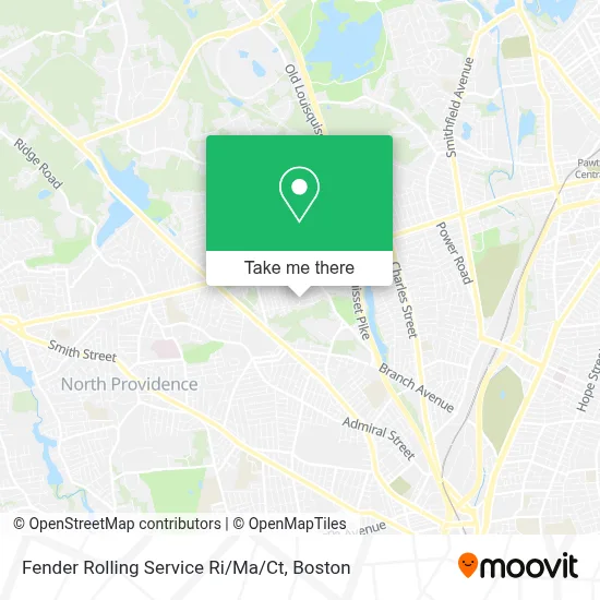 Fender Rolling Service Ri / Ma / Ct map