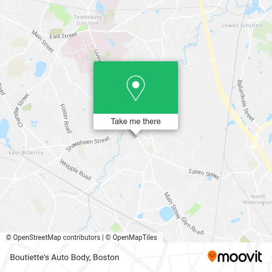 Boutiette's Auto Body map
