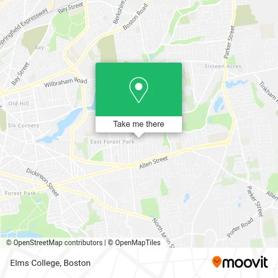 Elms College map