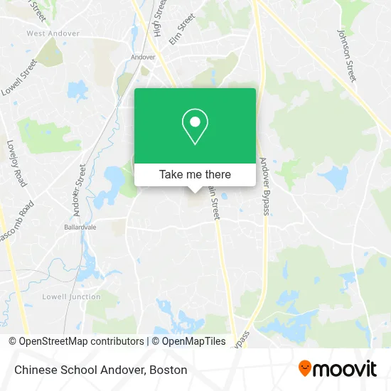 Chinese School Andover map