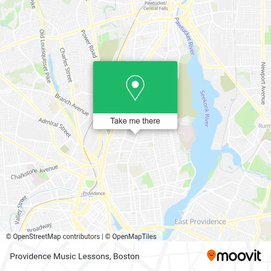 Providence Music Lessons map
