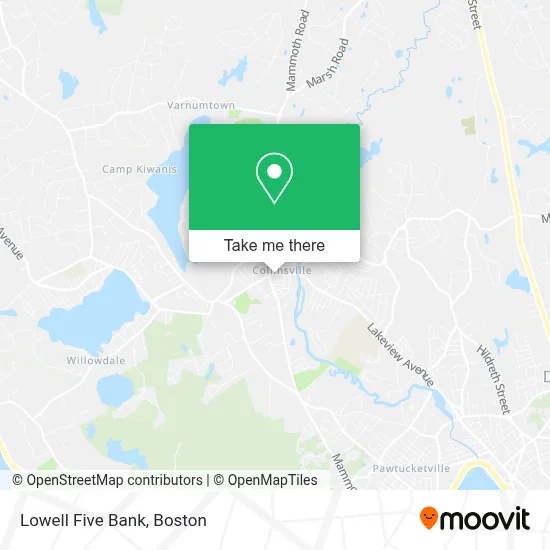 Lowell Five Bank map