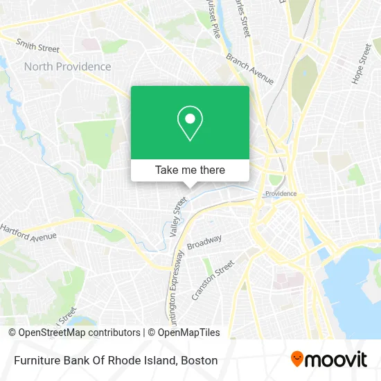 Furniture Bank Of Rhode Island map