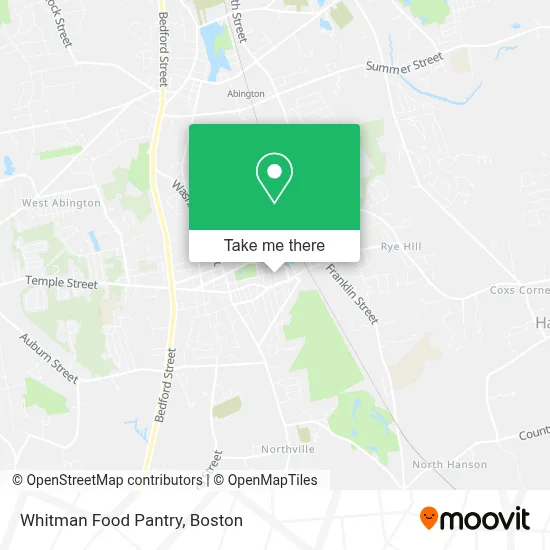 Whitman Food Pantry map