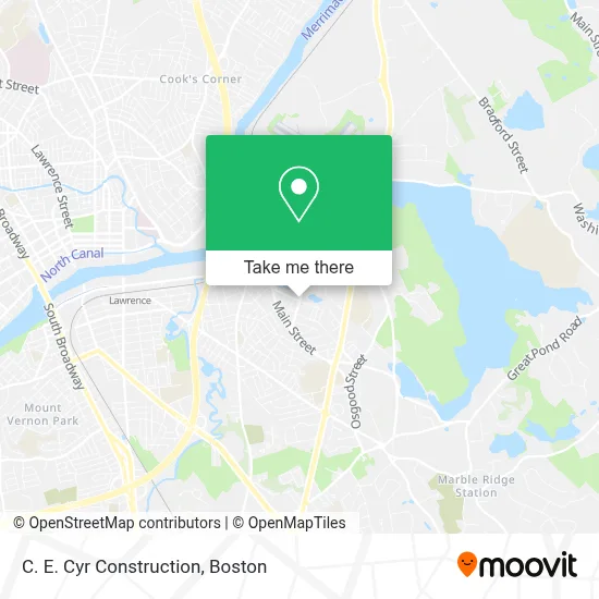 C. E. Cyr Construction map