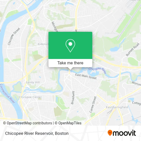 Chicopee River Reservoir map