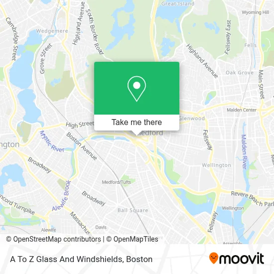 A To Z Glass And Windshields map