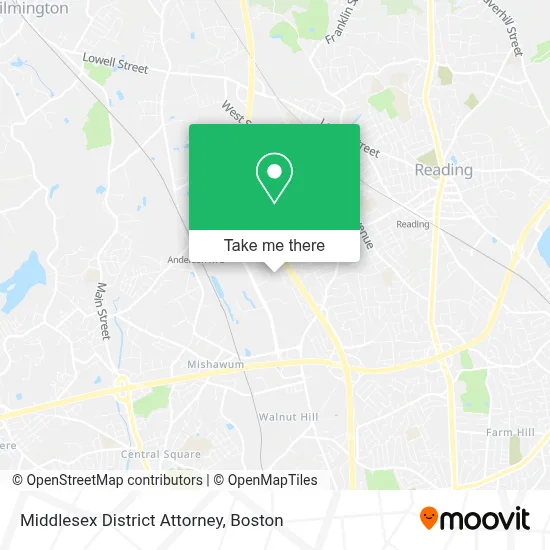Middlesex District Attorney map