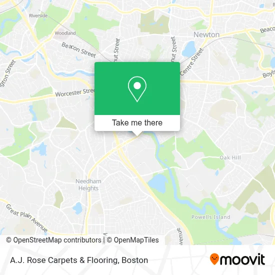 A.J. Rose Carpets & Flooring map