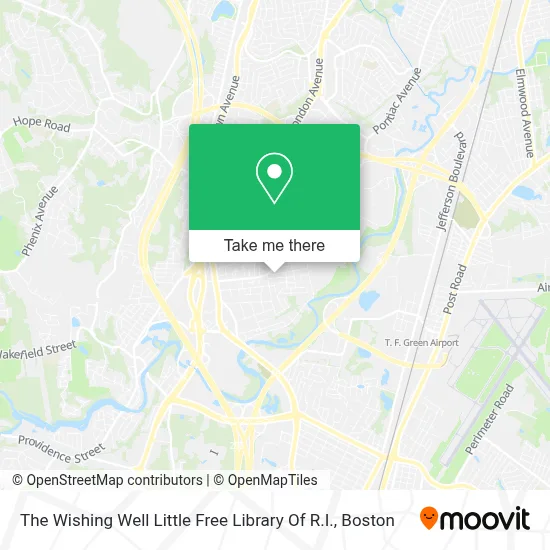 The Wishing Well Little Free Library Of R.I. map