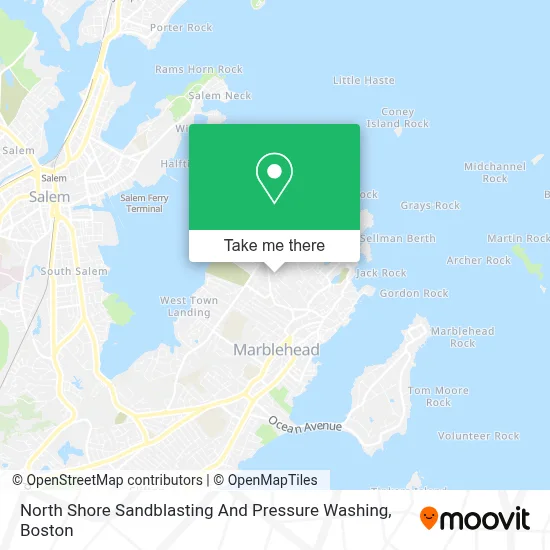 North Shore Sandblasting And Pressure Washing map