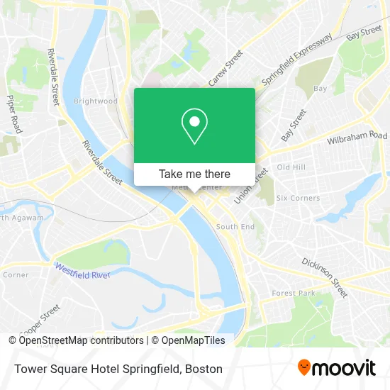 Tower Square Hotel Springfield map