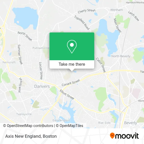 Axis New England map