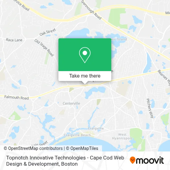 Topnotch Innovative Technologies - Cape Cod Web Design & Development map