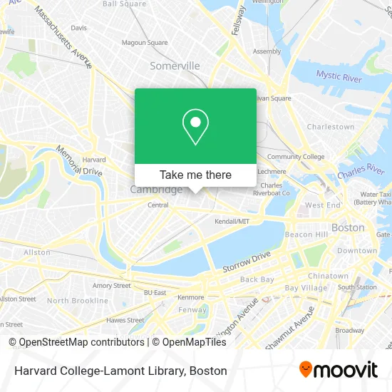Harvard College-Lamont Library map